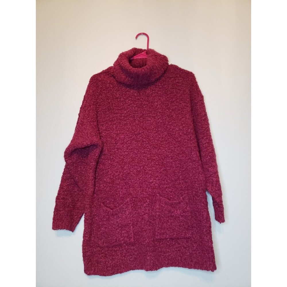 Vtg Sterling Harris Womens Sz M Sweater Long Sleeve Turtleneck Magenta Pullover